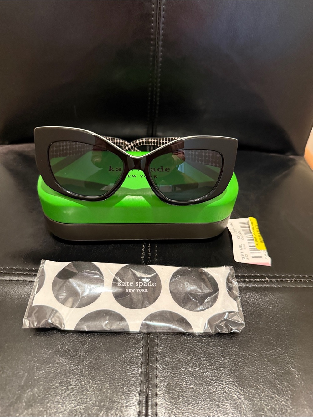 kate spade Black Cat-Eye Sunglasses with Dark Lenses LOWEST PRICE